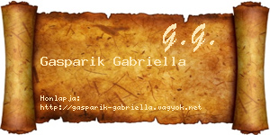 Gasparik Gabriella névjegykártya