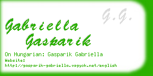 gabriella gasparik business card